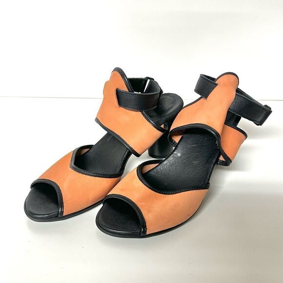Arche Womens Leiga Heeled Slingback Sandal Coral Peach Size 38 - Picture 3 of 8